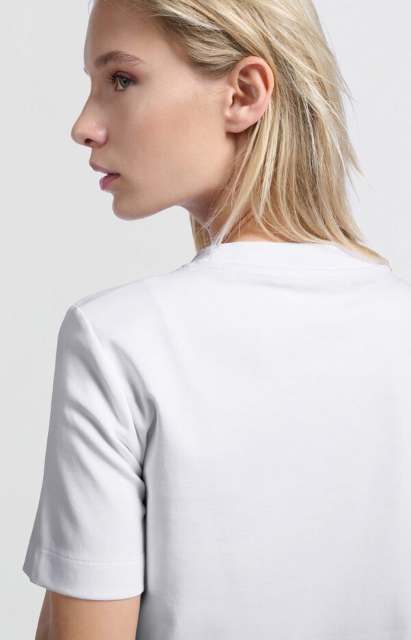 Basic T-shirt with Short Sleeves and Round Neck - Image 2