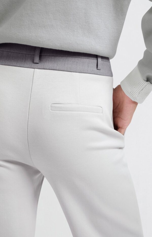 Jersey Trousers with Wide Leg & Contrasting Waistband - Image 4