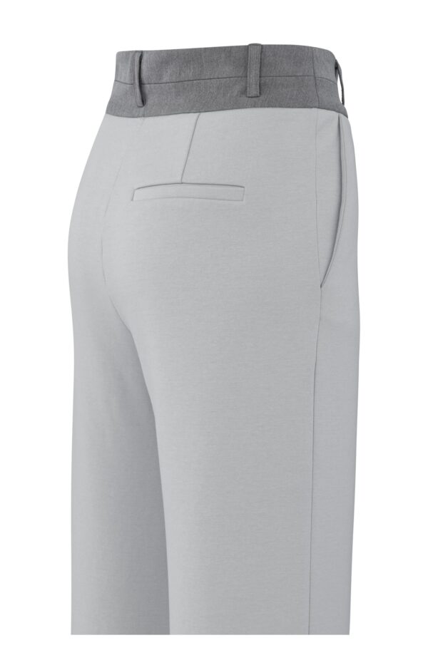Jersey Trousers with Wide Leg & Contrasting Waistband - Image 2