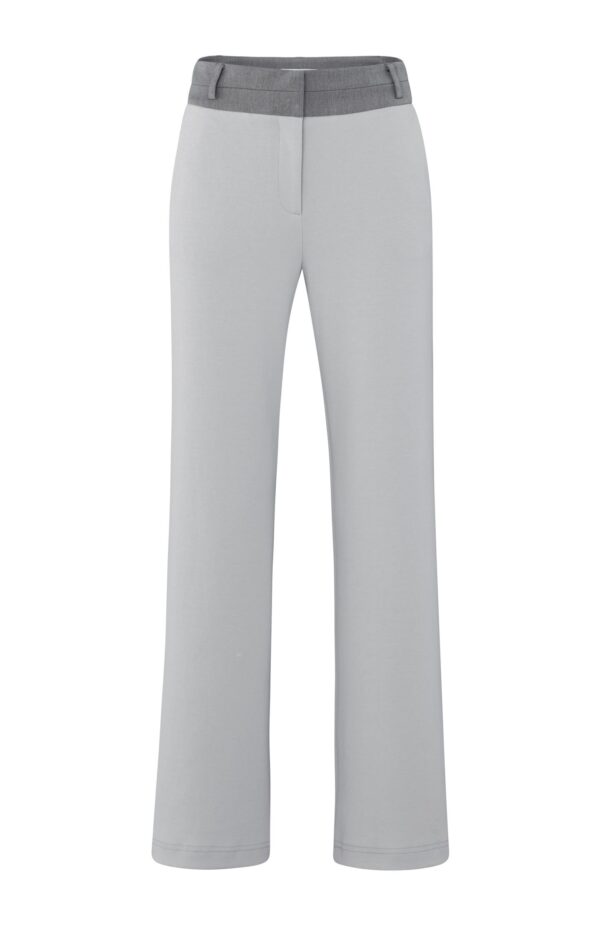 Jersey Trousers with Wide Leg & Contrasting Waistband - Image 7